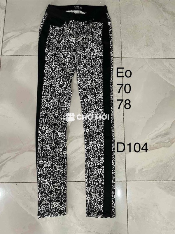 Quần âu nữ LINK DENIM Vải Đen trắng size 27-28