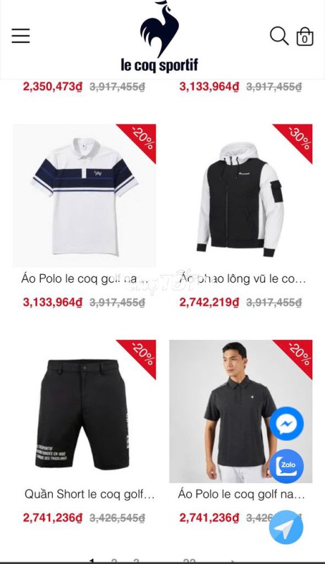 🔔Áo thun Le Coq Sportif- xịn - L 65-72kg FREE SHIP