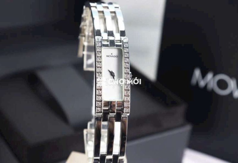 ĐH Nữ  : Movado Mặt Xà Cừ Full Kim Cương Fullbox