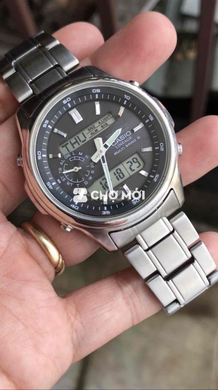 đồng hồ nam Casio solar size 42mm full thép