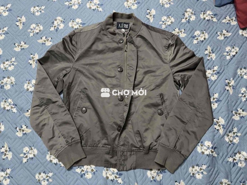 Áo khoác nam Armani Jeans vải dù Xám