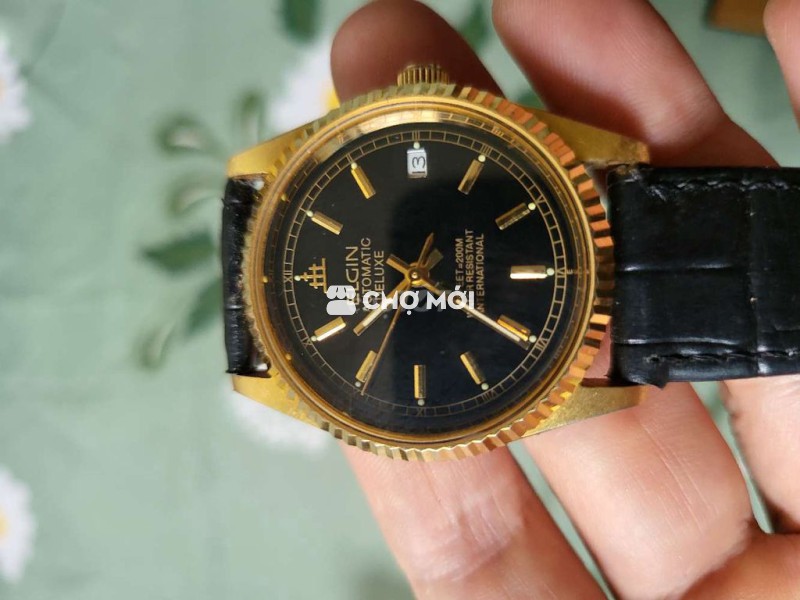 Elgin tự động mạ vàng hồng vành băm như rolex