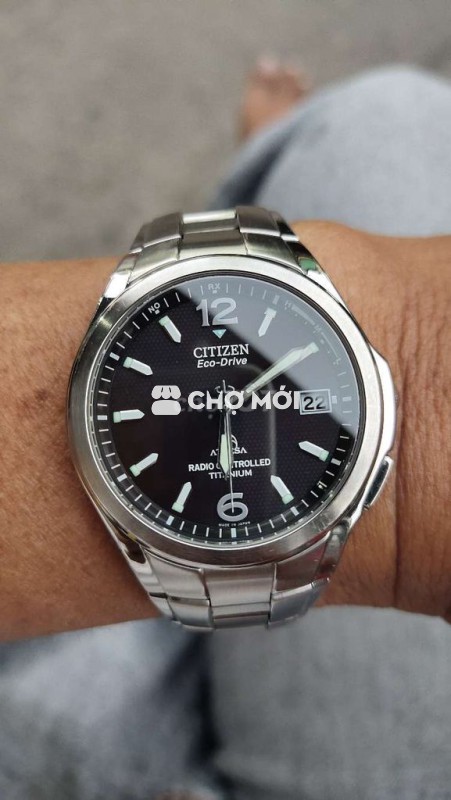 Citizen Attesa Eco-Drive Nam Titanium Bạc