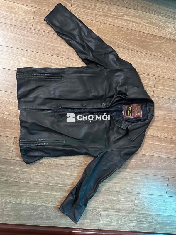 Áo khoác nam Posaley da thật XL Đen