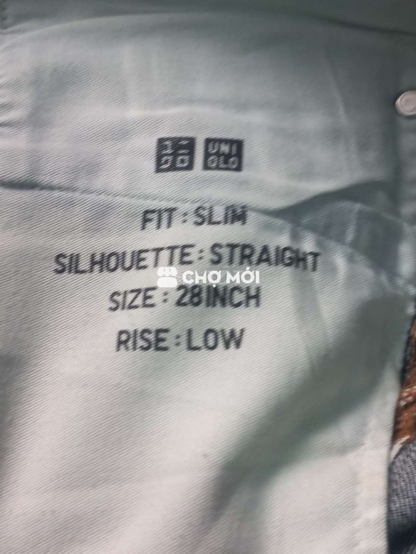 Quần jean nam UNIQLO Slim Fit size 28