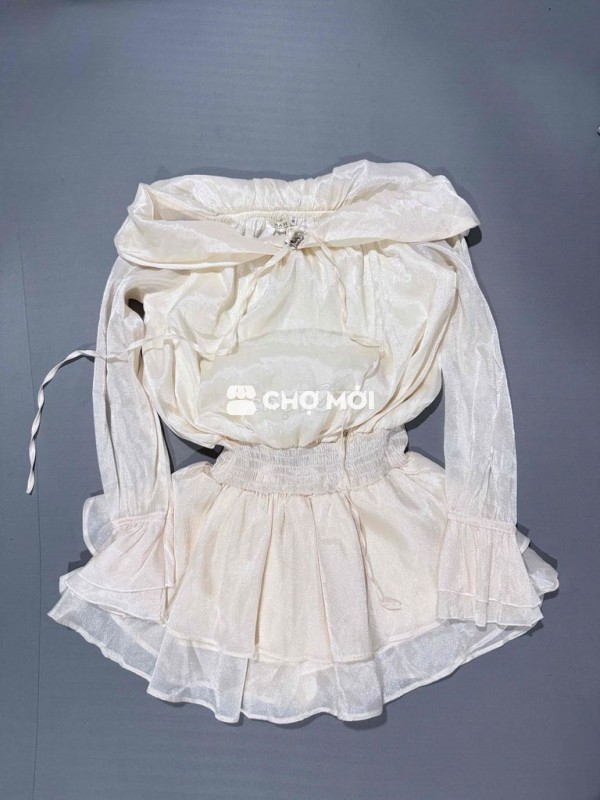 Váy H.A.H Trễ vai Nữ Vải voan