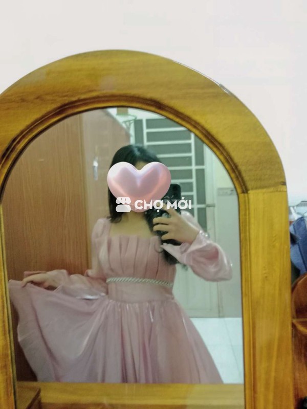 Váy dự tiệc Nữ Vải Hồng Đã sử dụng