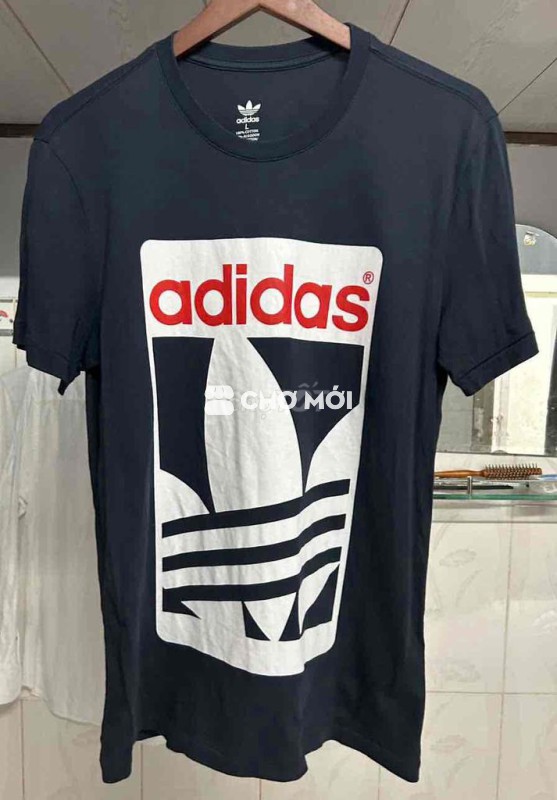 Áo thun Adidas nam Cotton Đen size L