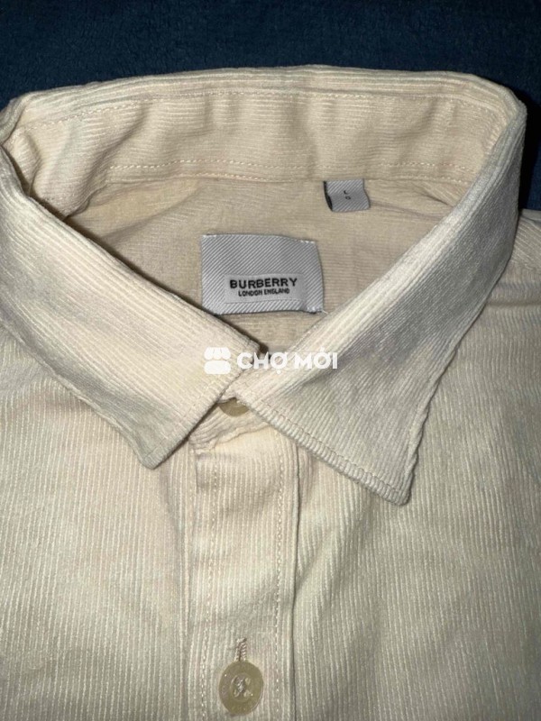 Áo sơ mi Burberry Nhung tăm Nam size L Đã sử dụng