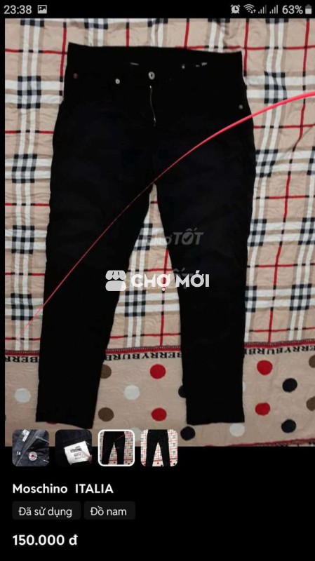 Quần kaki Moschino nam Kaki size 31