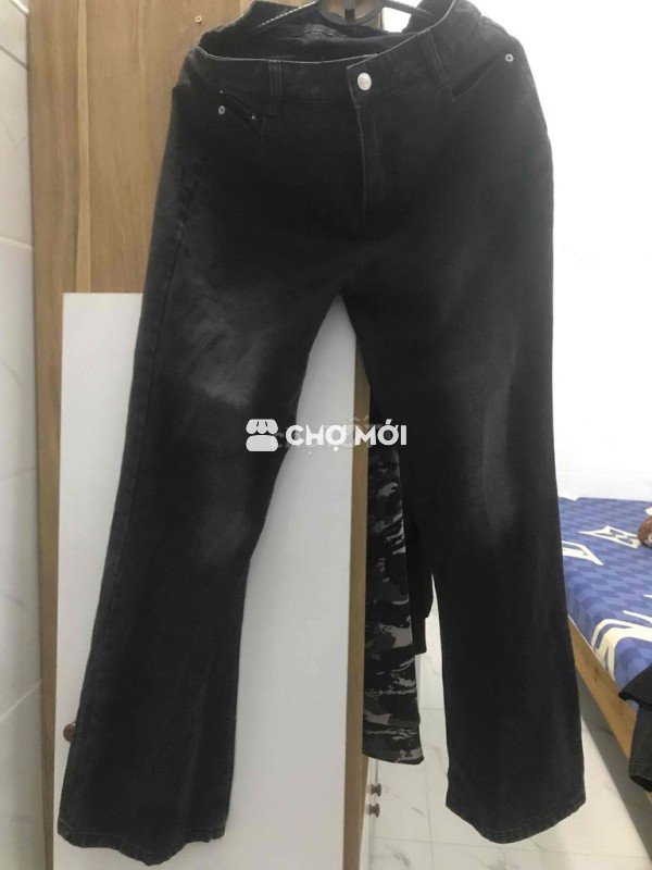 Quần jean loe Minh Duy Wash Xám Mới 99%