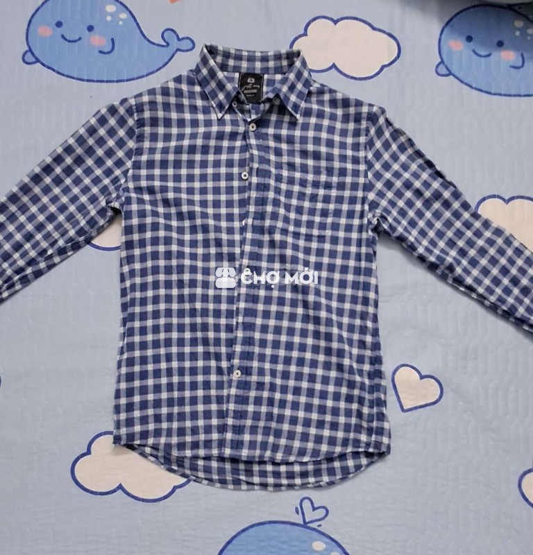 Áo sơ mi nam kẻ caro dài tay size M