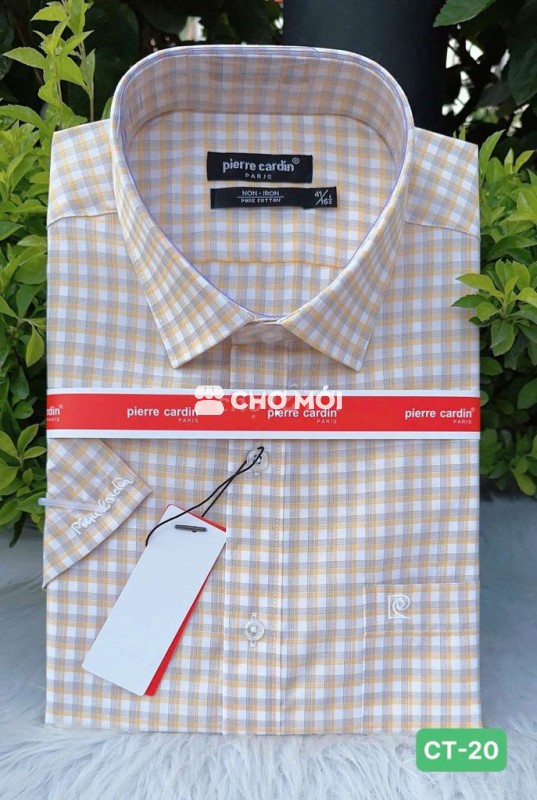 Áo Pierre Cardin Nam Cotton Kẻ caro