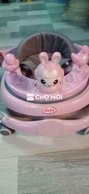 Xe tập đi nhựa có nhạc màu Hồng