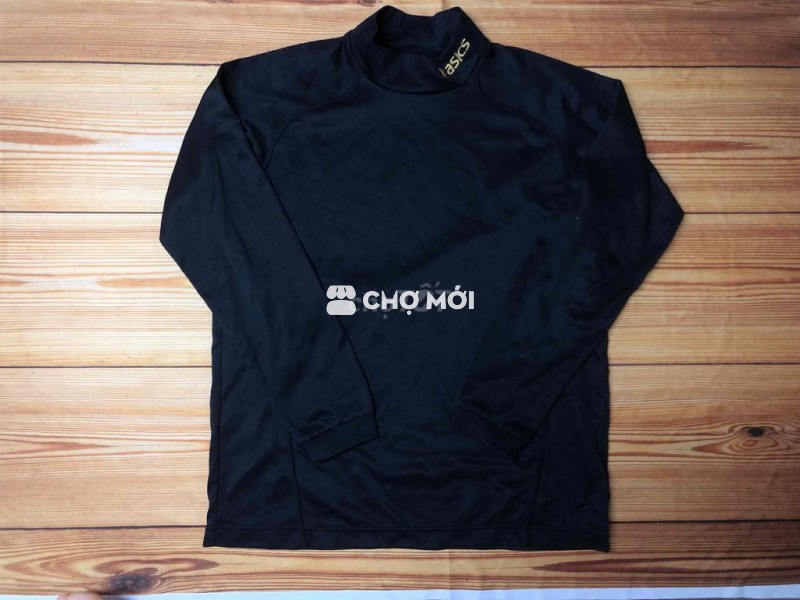 Asics nam đen tay dài chất thể thao (S)