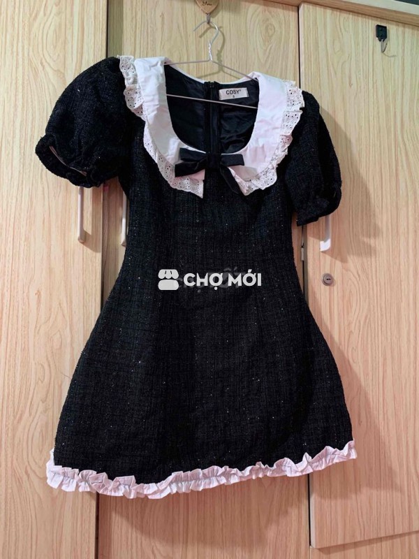 Đầm COSY Nữ Vải tweed Đen