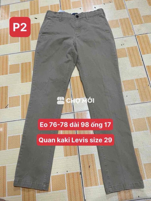 Quần kaki Levis nam size 30 Nâu Đã sử dụng
