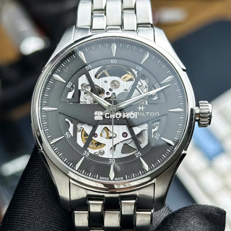 Đồng hồ Hamilton Jazzmaster Skeleton Đen Nam 40mm