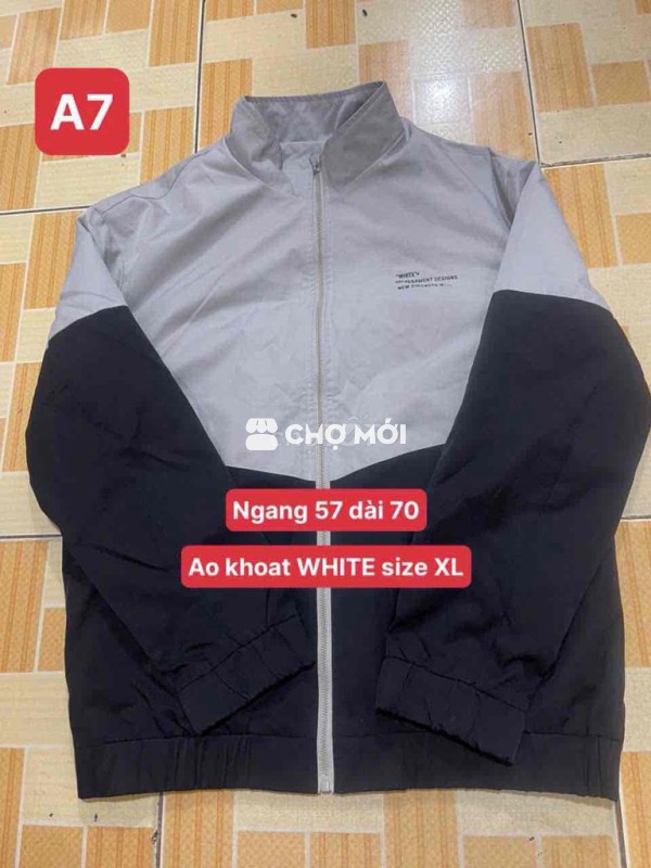 Áo khoác nam Trắng Đen size XL