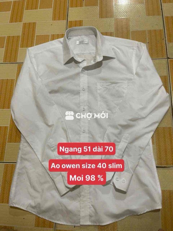 Áo sơ mi Owen Nam Trắng size 40 Đã sử dụng