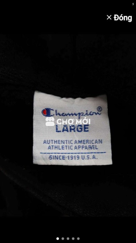 Áo hoodie Champion nam Cotton jecsey size L