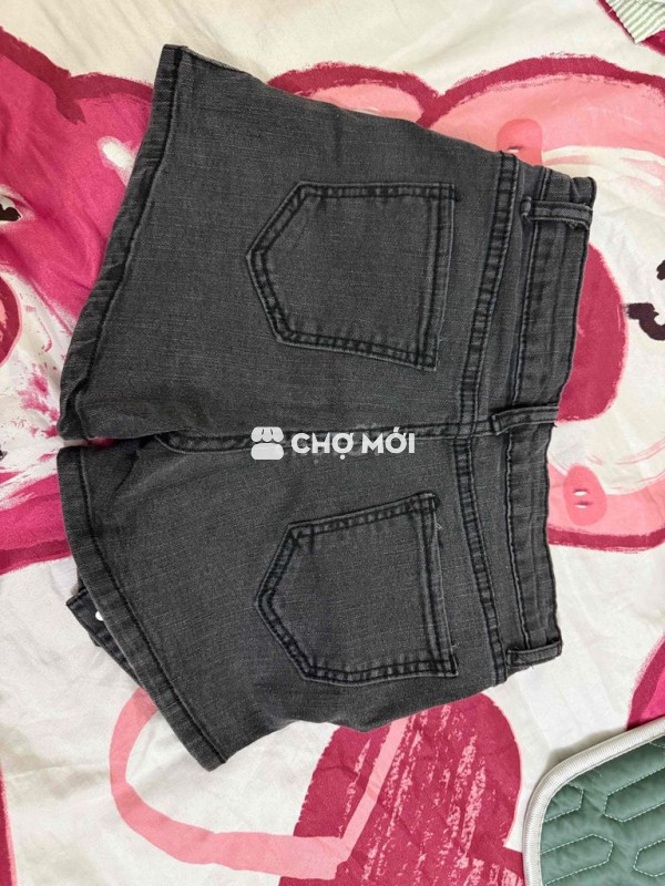 Quần jeans ngắn Nữ Đen size S