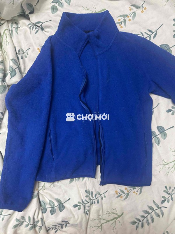 Áo khoác Uniqlo Lông cừu Xanh dương M