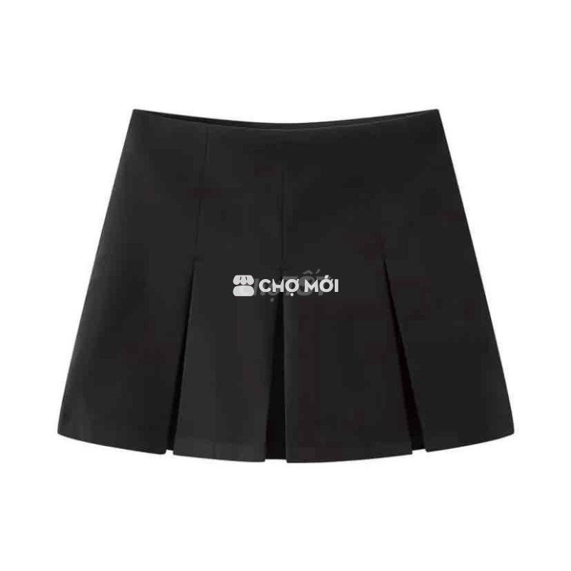 Chân váy nữ xếp ly đen