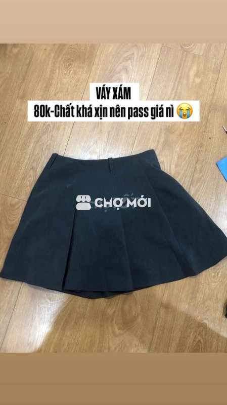 Váy ngắn Nữ Xám Freesize Mới
