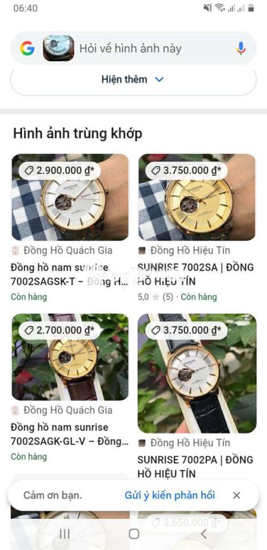 Đồng hồ Sunrise Automatic NH35A Vàng Nam 40mm