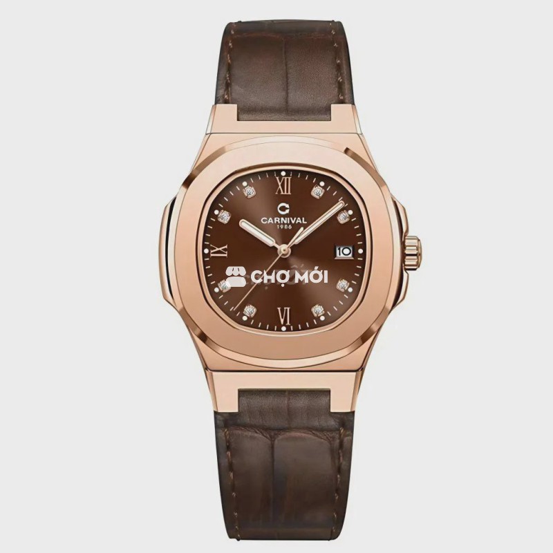 Đồng hồ Carnival Thép không gỉ Dây da