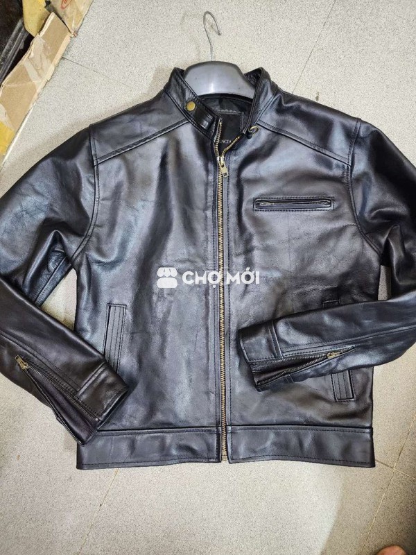 Áo khoác da bò nam đen 55-63kg