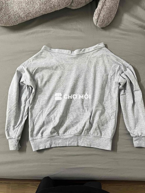 Áo lệch vai nữ vải dày màu Xám