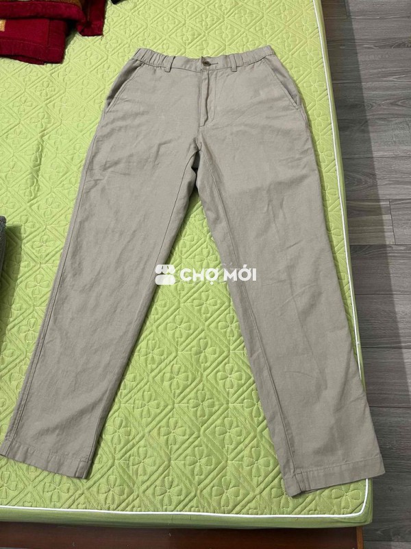 Quần dài Uniqlo vải pha Linen (size < 1m7,60kg)