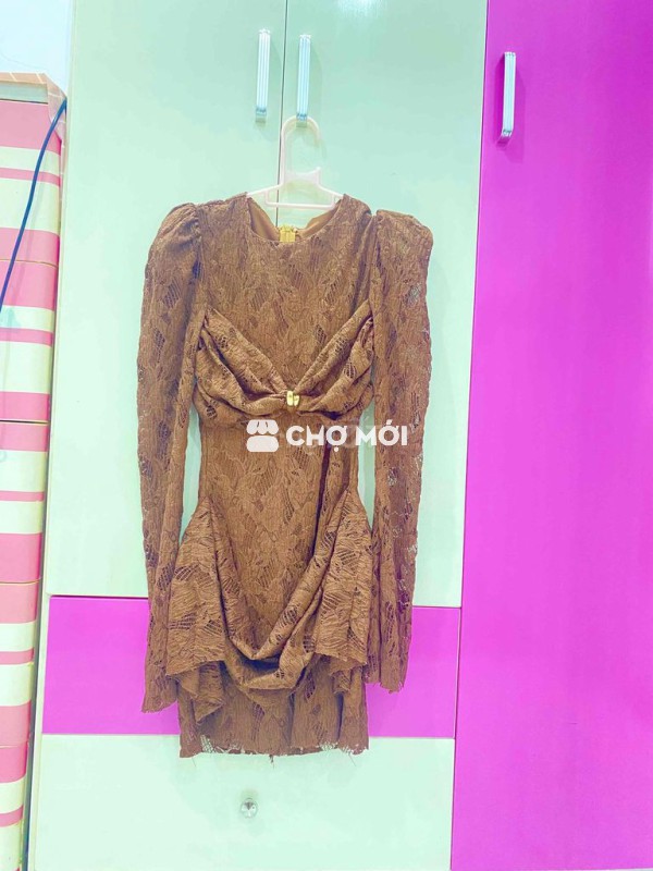 Đầm ren nữ Nâu socola size M mặc 1 lần đi tiệc
