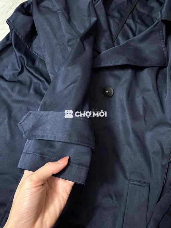 Áo măng tô Nữ Xanh navy size S Mới