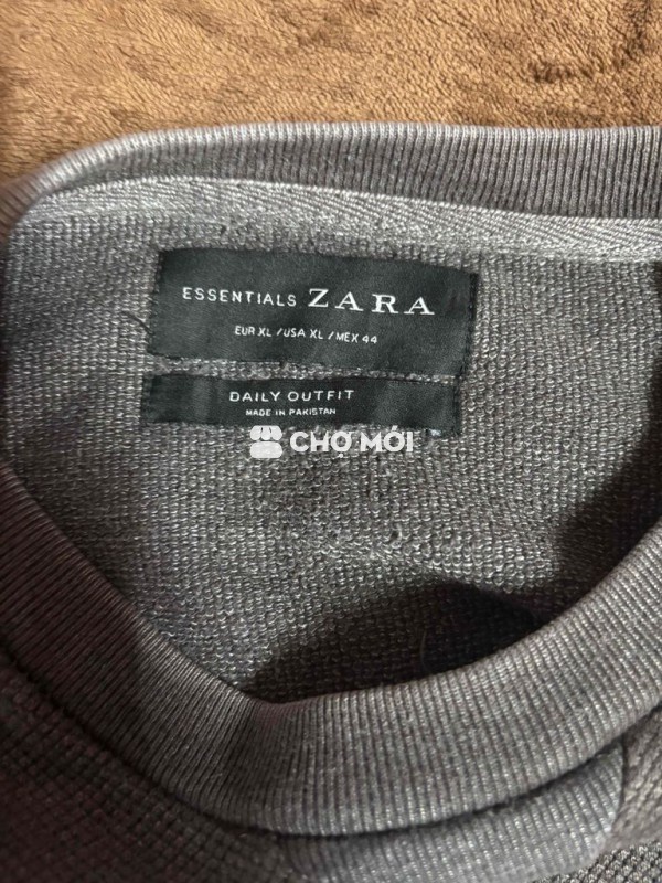 Áo nỉ Zara nam vải dệt kim size XL