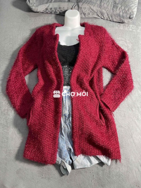 Áo choàng nữ Len Đỏ size M-L