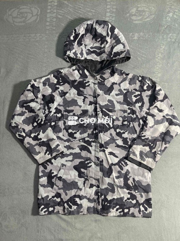 Áo khoác THRIFTSTER Rằn ri Xám size M-L