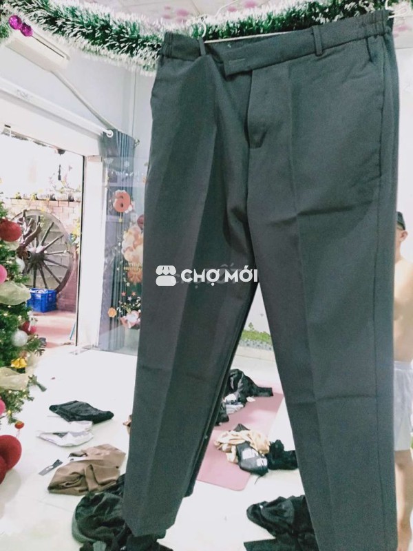 Quần tây size 34,35 lưng co giãn Xám Mới 100%