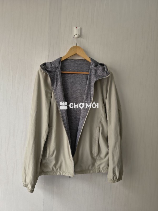 Áo khoác Uniqlo Nam Vải Be Xám