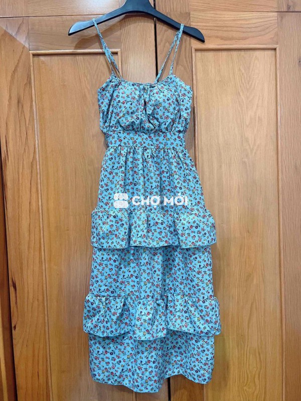 Đầm maxi nữ Hoa xanh