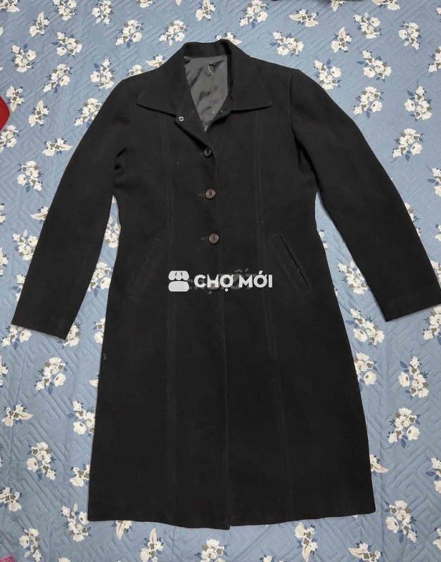 Áo khoác măng tô Dạ Đen 55-65kg