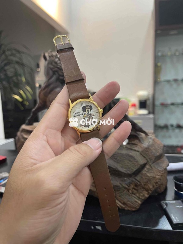 Disney dây da bò Nâu 33mm