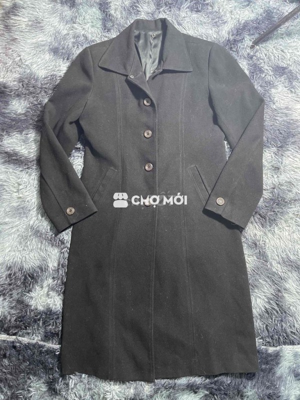 Áo măng tô Đen M-L ( Nam - Nữ mặc đều OK)
