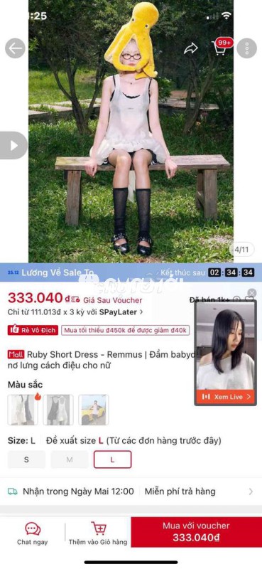 Ruby short dress size L