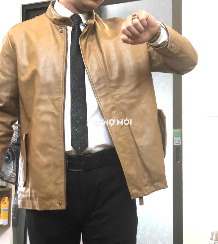 Áo khoác da nam Da bò size L