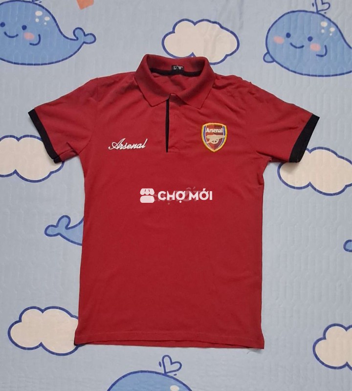 Áo polo Arsenal vải gai đỏ nam size M