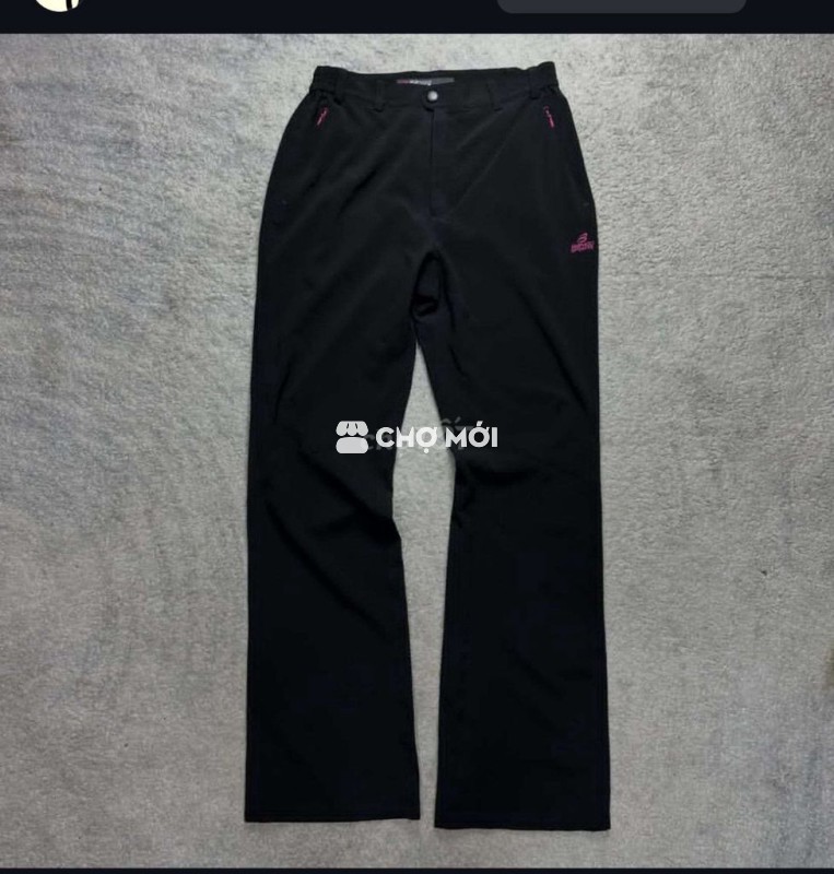 Quần trekking nữ đen eo 66-72cm