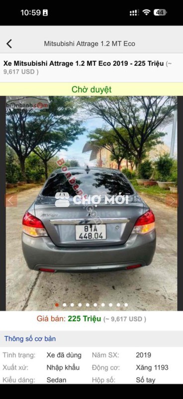 Attrage   xe đẹp bảo dưỡng định kỳ có đỗi xe